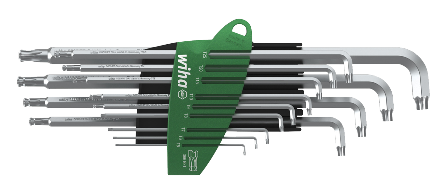 WIHA Stubby TORXsleutelset Prostar titaanzilver 366BET T5-T45, 14-delig in blister