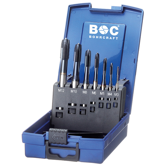 BC PP Machinetappenset HSS-E MGB7G-K HD vorm B TiALN M3-M12 , 7-delig