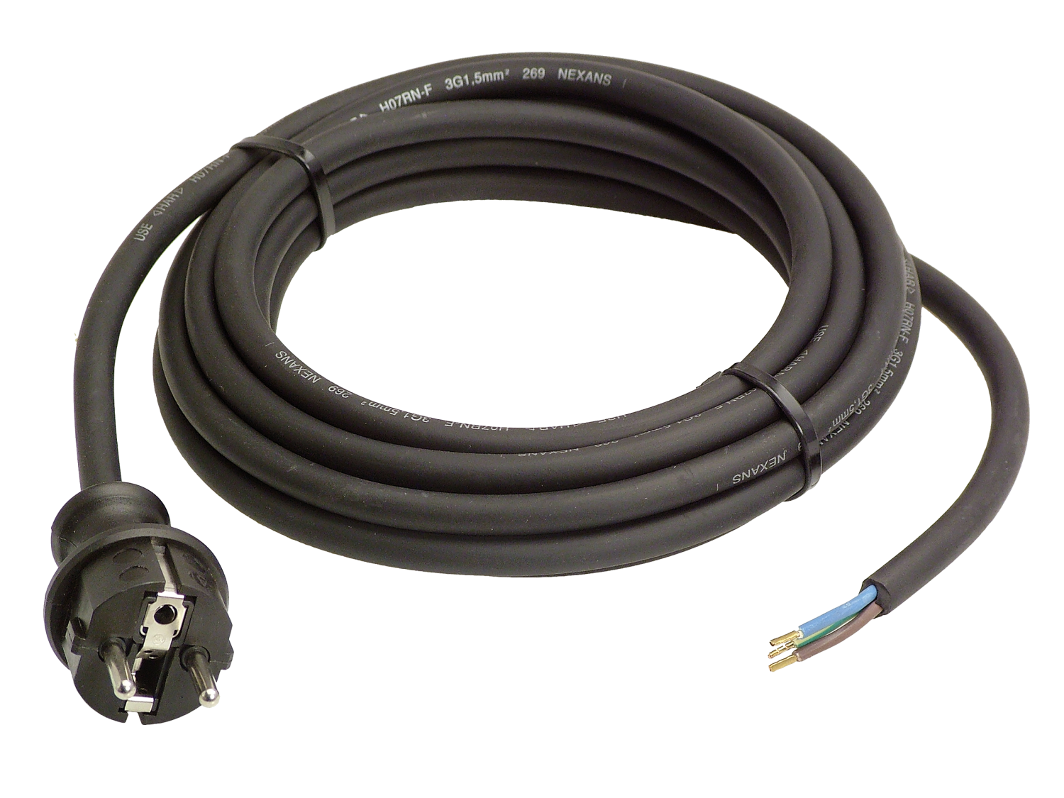 Schwabe Aansluitkabel Neopreen 230V/16A IP44 H07RN-F 3G1,0 zwart 3m