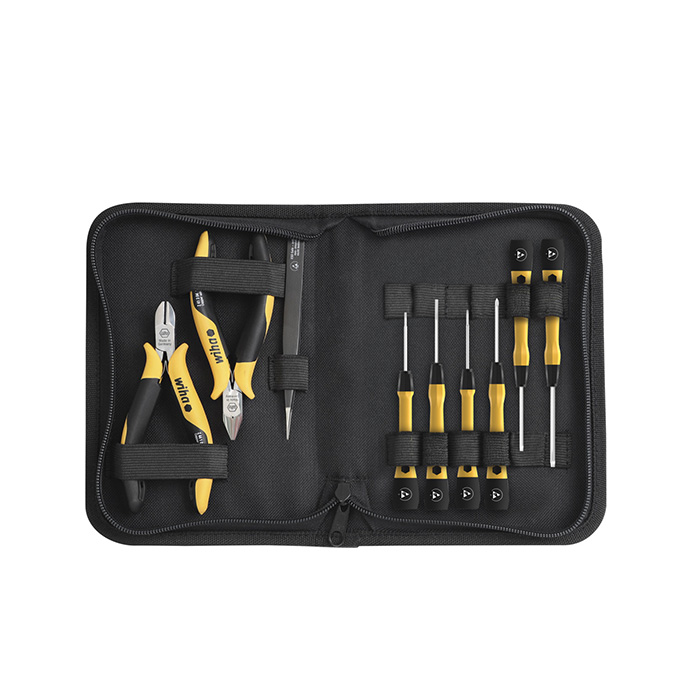 WIHA Gereedschapsset ESD. Tangen, schroevendraaiers, pincet, 10-delig