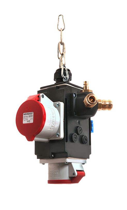 Schwabe MIXO Hangverdeler VI+ 1x 230V/16A, 1x CEE 400V/16A, 1x CEE 400V/32A 5-polig