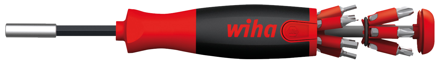 WIHA Schroevendraaier met Bitmagazijn LiftUp 25 magnetisch 1/4" 380302 SL/PH/PZ/TORX/IN