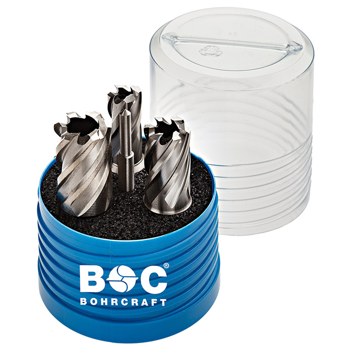 BC PP Kernborenset KBE 3 Co HSS-E Weldonschacht Ø14/18/22mm L30mm, 4-delig