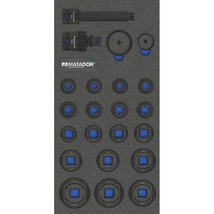 Matador MTS 1/3 Module 1/2" Krachtdoppenset 10-34mm, 24-delig