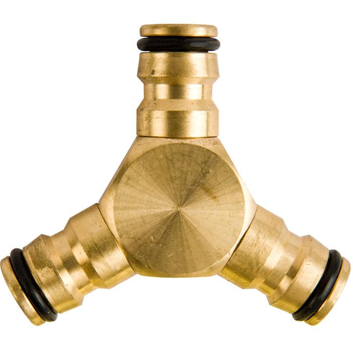 Polet Driewegkoppeling Brass in blister