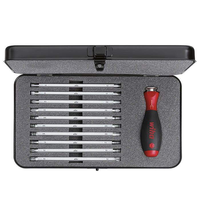 WIHA SYSTEM 6 Schroevendraaierset Combischacht 281, 12-delig box