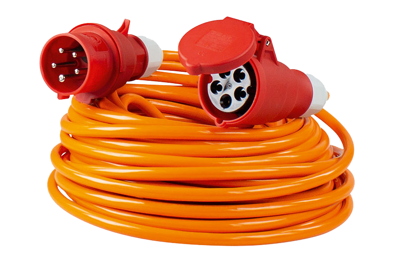 Schwabe CEE Verlengkabel PUR 400V/16A IP44 H07BQ-F 5G1,5 oranje 25m