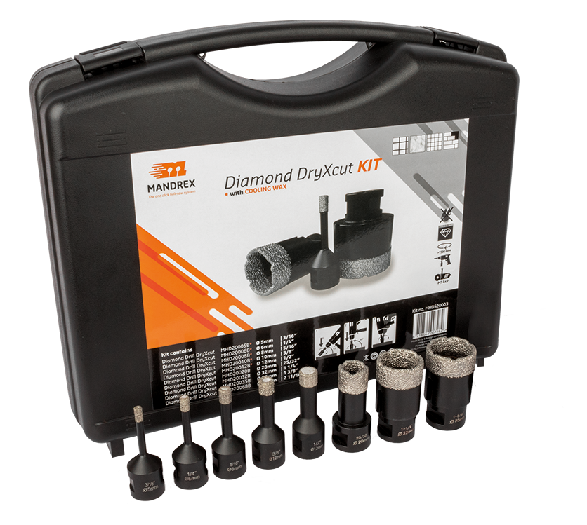 Mandrex DryXcut Diamantboorset MHDS20002 5mm-35mm, 8-delig