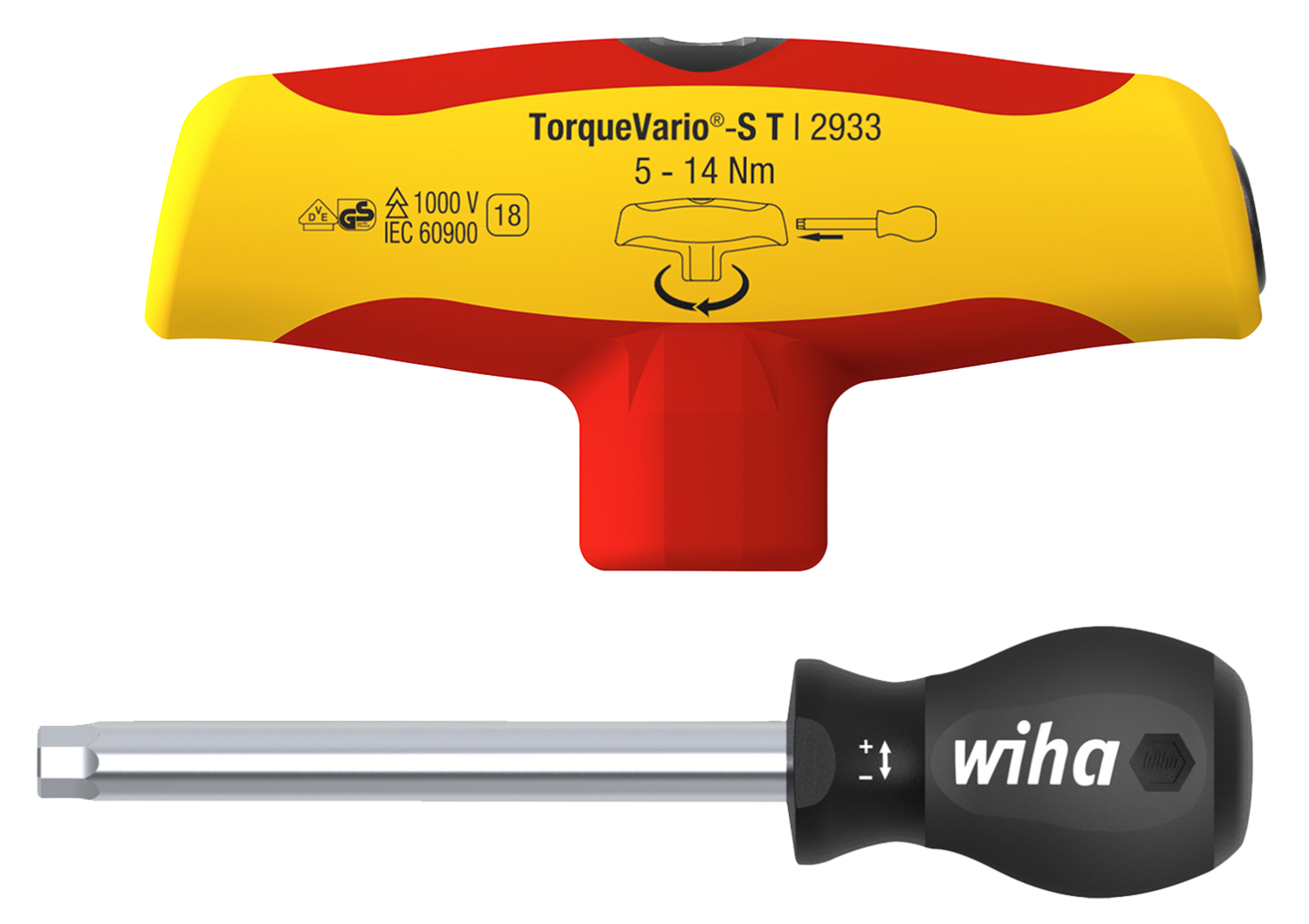 WIHA Dwarsgreep TorqueVario-ST Electric Momentschroevendraaier 2933 5-14 Nm (6%)