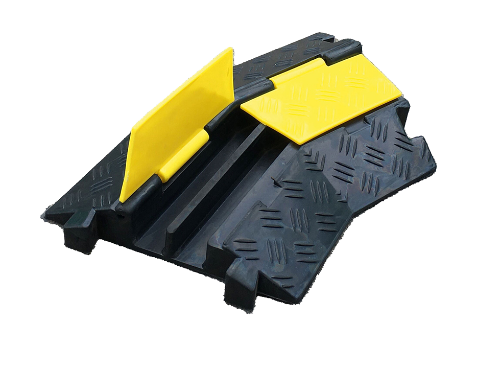 Schwabe Kabelbrug massief rubber 45° bocht 2 kanalen 420x245x40mm