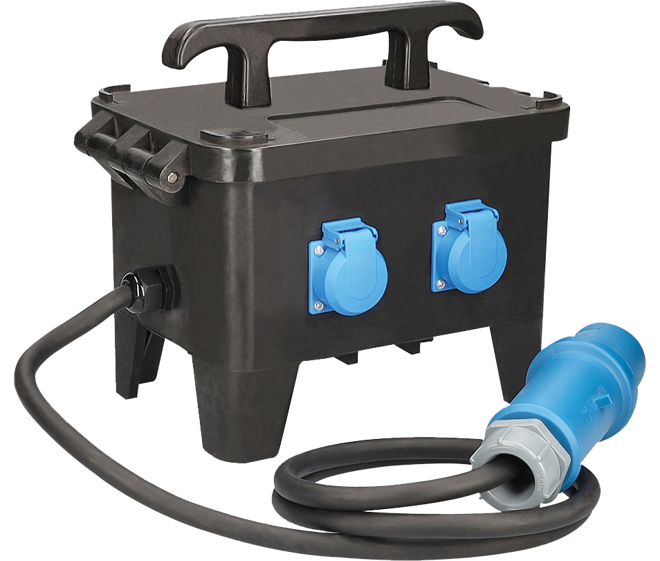 Schwabe CEE Mobiele Stroomverdeler M22 230V/32A IP44 3-polig met kabel H07RN-F 3G6 2m