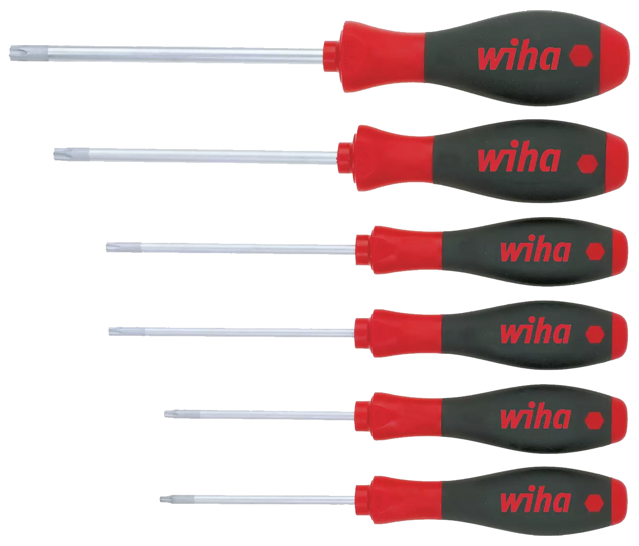 WIHA TORX Schroevendraaierset SoftFinish 362TR ronde schacht, 6-delig