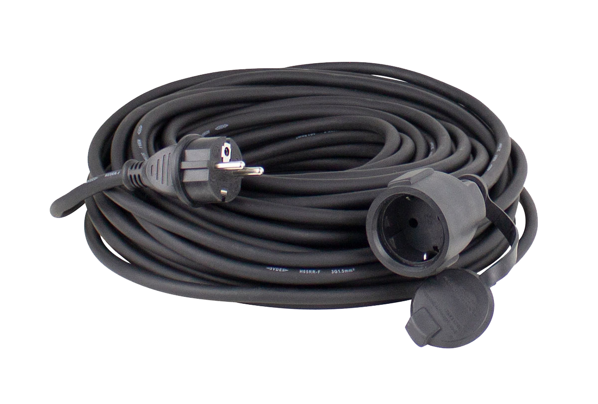 Schwabe Verlengkabel Neopreen 230V/16A IP44 H07RN-F 3G2,5 zwart 25m