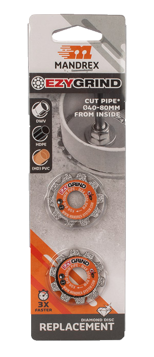 Mandrex EzyGrind vervangende diamantschijven MEZG010B klein, 2 delig
