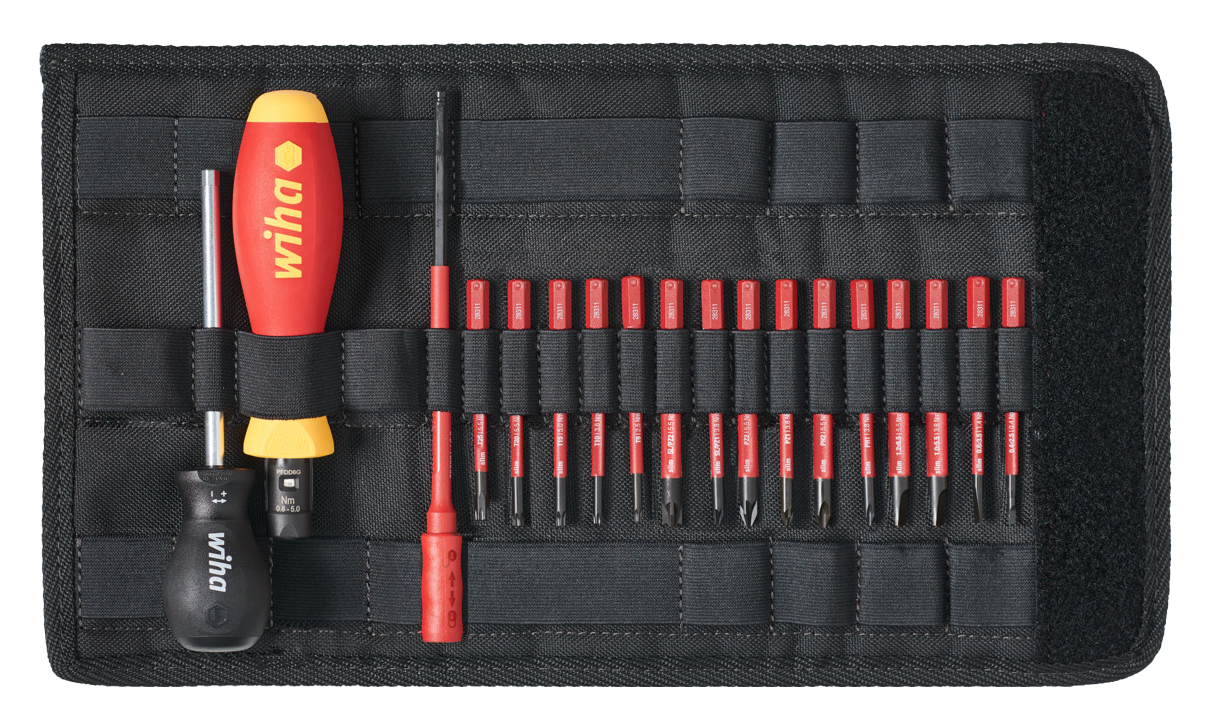 WIHA Momentschroevendraaierset TorqueVario®-S electric 1000V VDE 2872 T18 - SL/PZ/TORX, 19-delig