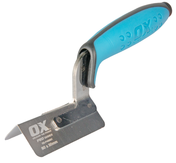 OX Pro RVS Buitenhoektroffel Scherp Duragrip 80x30mm