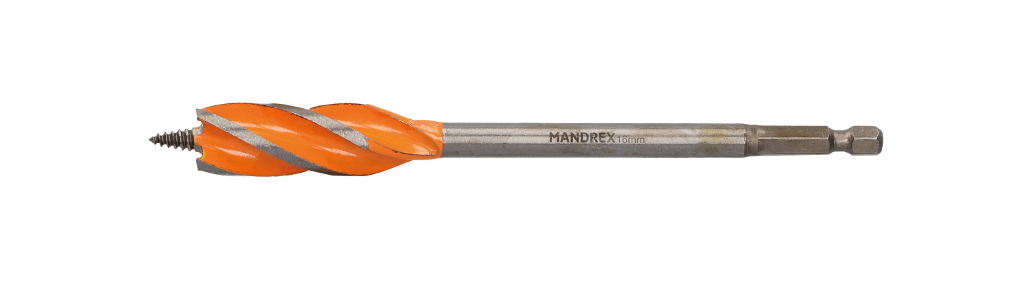 Mandrex Ultimate 4X PowerXbit Houtboor 4-snijder MWF16016B 16 x 160mm