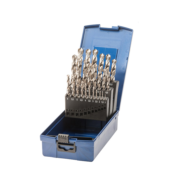 BC PB Spiraalborenset KG13 DIN 338 HSS-G Type N Ø 1,0-13,0mm, 25-delig