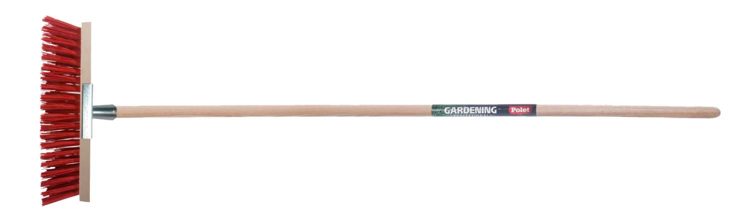 Polet Straatbezem 40cm Synthetisch met essen steel 150cm