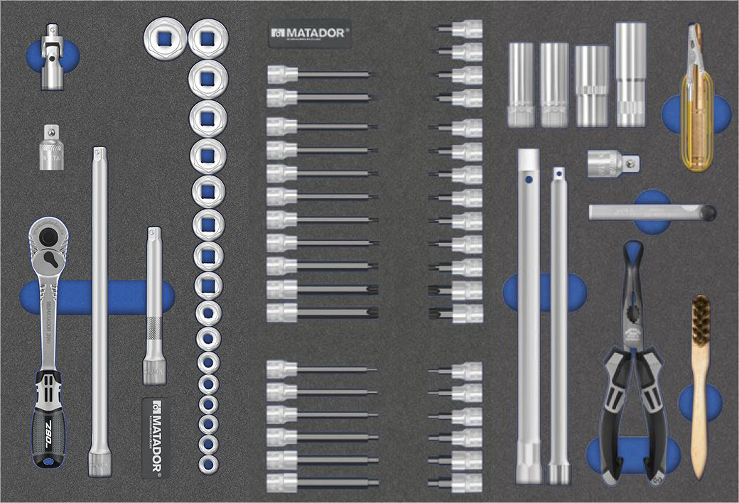 Matador MTS 3/3 Module 3/8" Dopsleutelset unlimited Edition 6-22mm, 69-delig