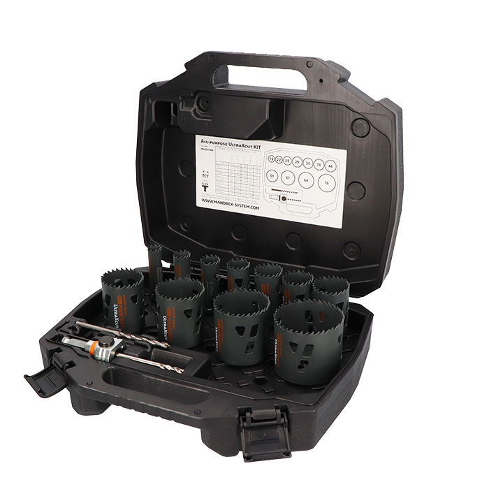 Mandrex Industrieset UltraXcut TCT MHSD1006 19mm-76mm zeskant 11, 15-delig