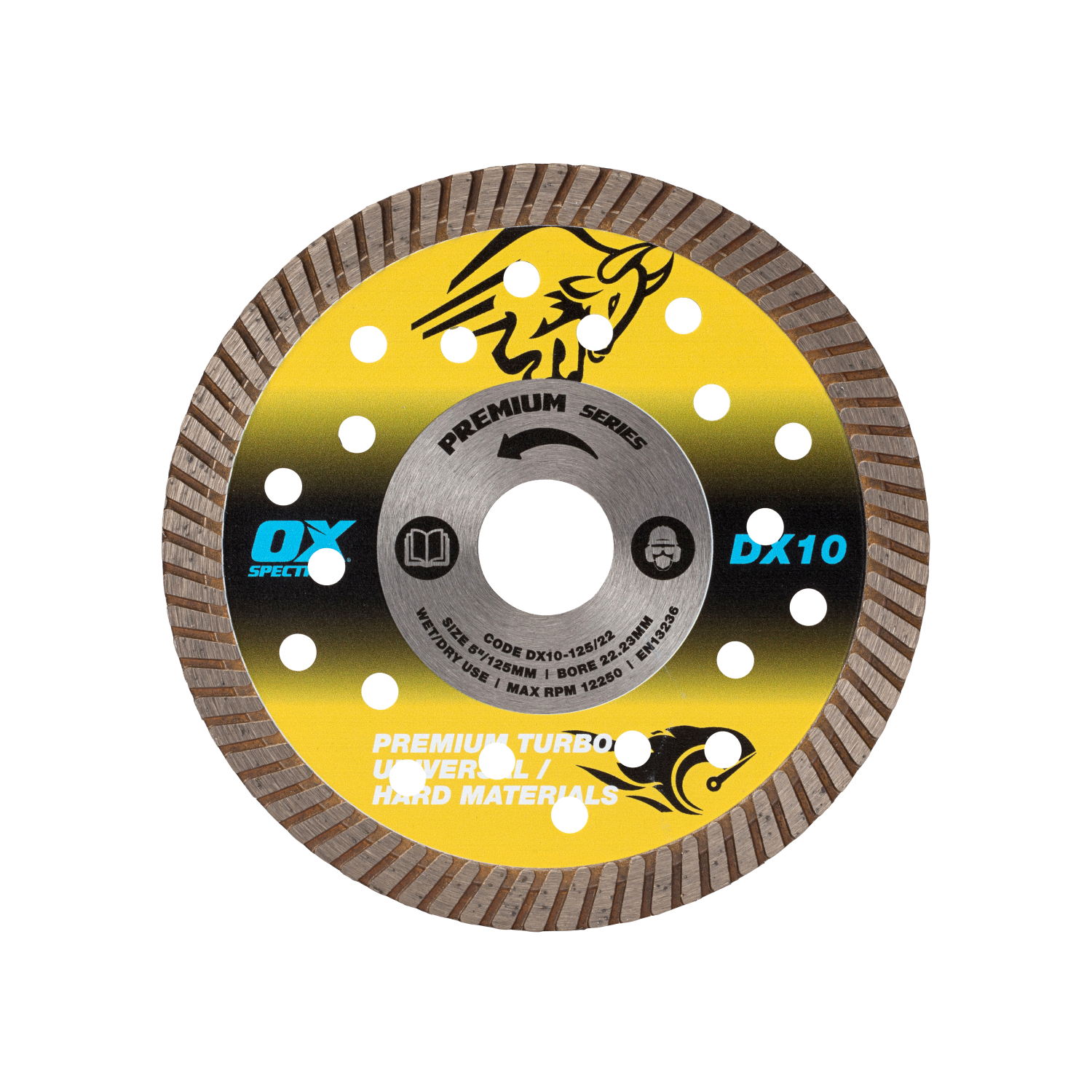 OX Premium Plus Universeel Diamantzaagblad Hard DX10 125mm