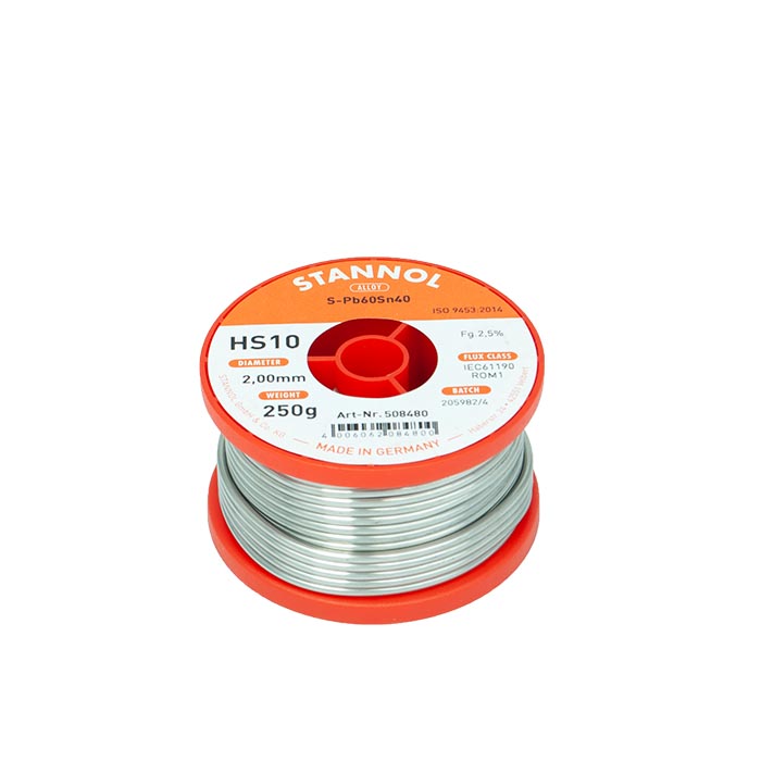 Stannol Soldeertin HS10 S-Pb60Sn40 Ø 2,0mm 250g 508480