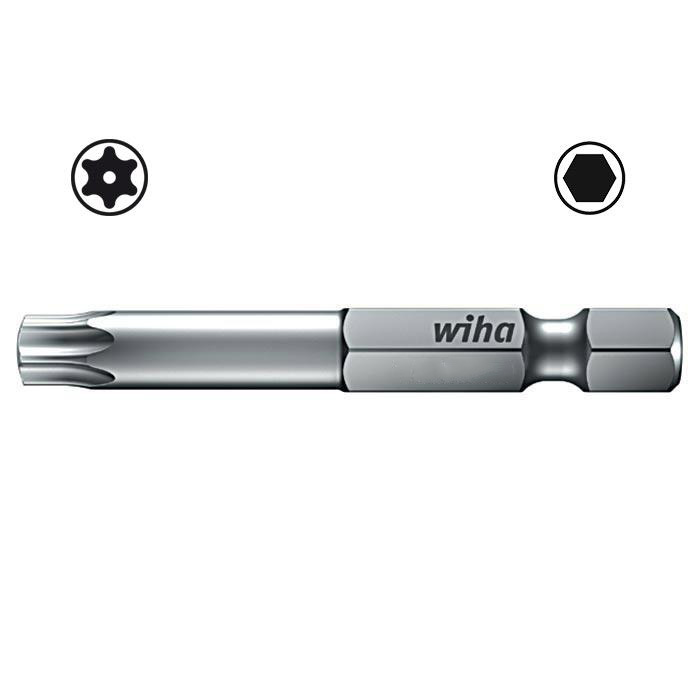 WIHA Professional Bit 1/4" E6,3 TORX Tamper Resistant 7045 T27Hx50