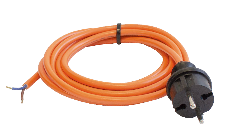 Schwabe Aansluitkabel PUR 230V/16A IP44 H05BQ-F 2x1.0 oranje 3m