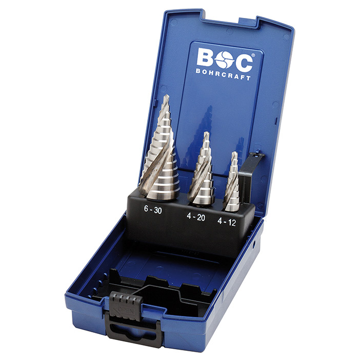 BC PB Trapborenset HSS-G STB3-KS Spiraalgroef 1/2A/3A, 3-delig