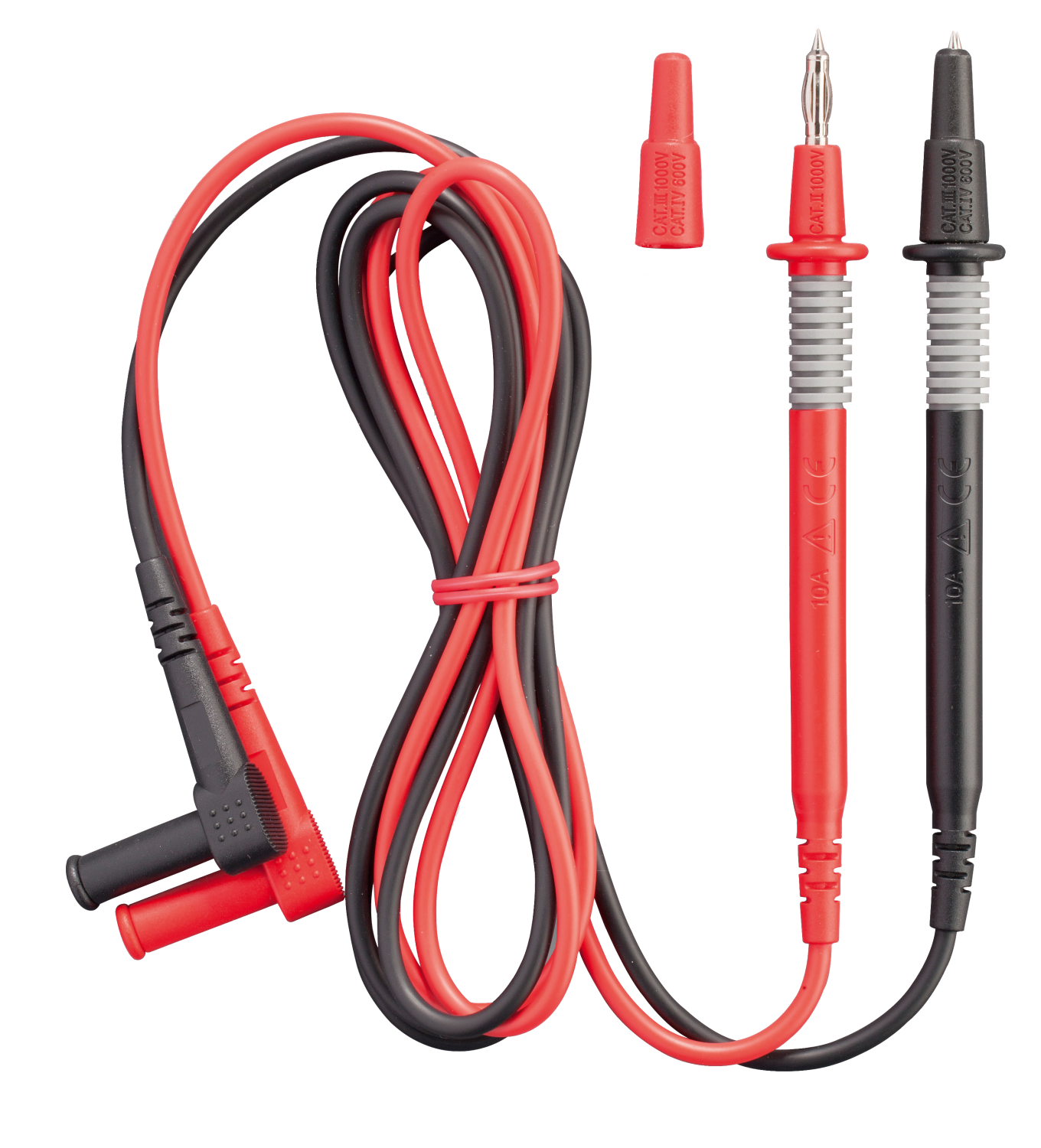 BENNING Meetsnoerenset 4mm CAT II, III, IV met 4 mm meetpunt, 2-delig