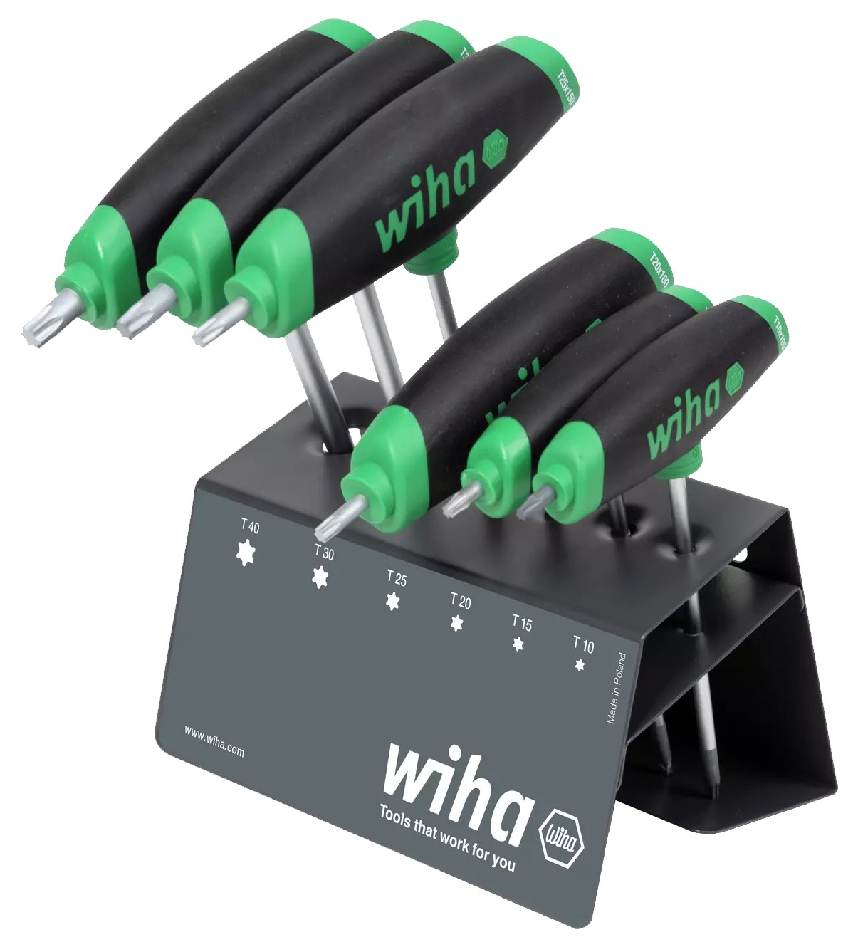 WIHA TORXsleutelset ComfortGrip met zijpunt in houder 364DS T10-T40, 7-delig