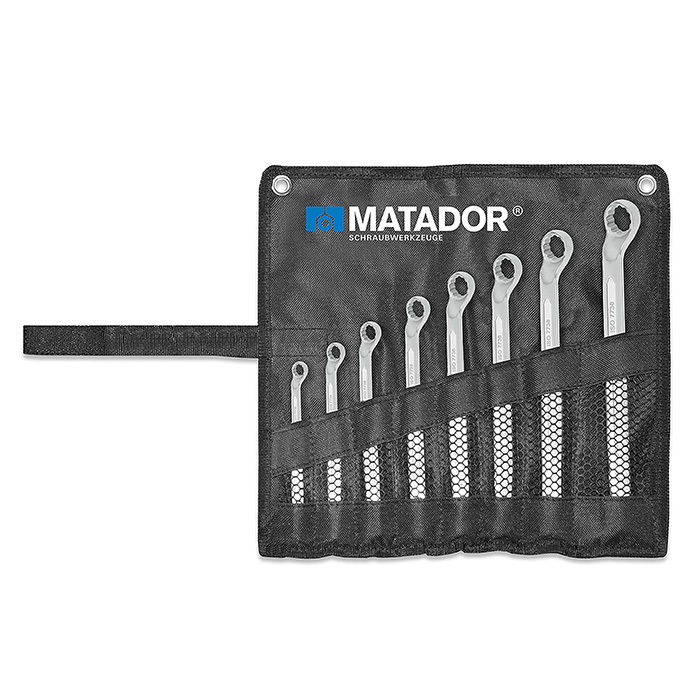 Matador Ringsleutelset 6x7-20x22mm in roltas, 8-delig