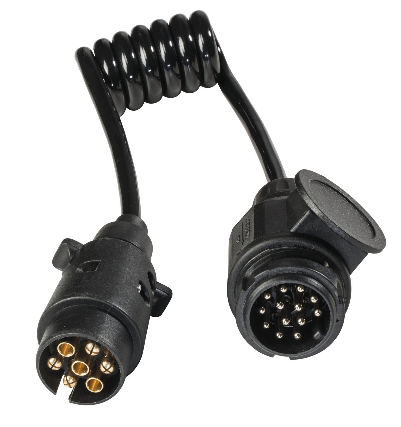 Schwabe Camping Verlengkabel Spiraal 12V IP44 13-polig zwart 1m