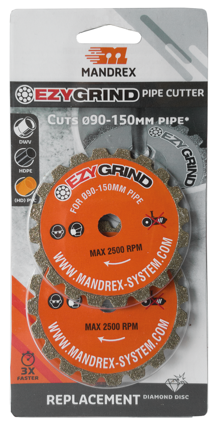 Mandrex EzyGrind vervangende diamantschijven MEZG110B groot (2 stuks)