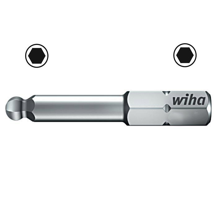 WIHA Standaard Bit 1/4" C6,3 Inbus Kogelkop 7017 2,0x38