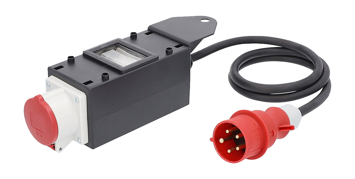 Schwabe CEE MIXO Adapter 400V/32A IP44 5-polig SPREE met kabel H07RN-F 5G2,5 1,5m