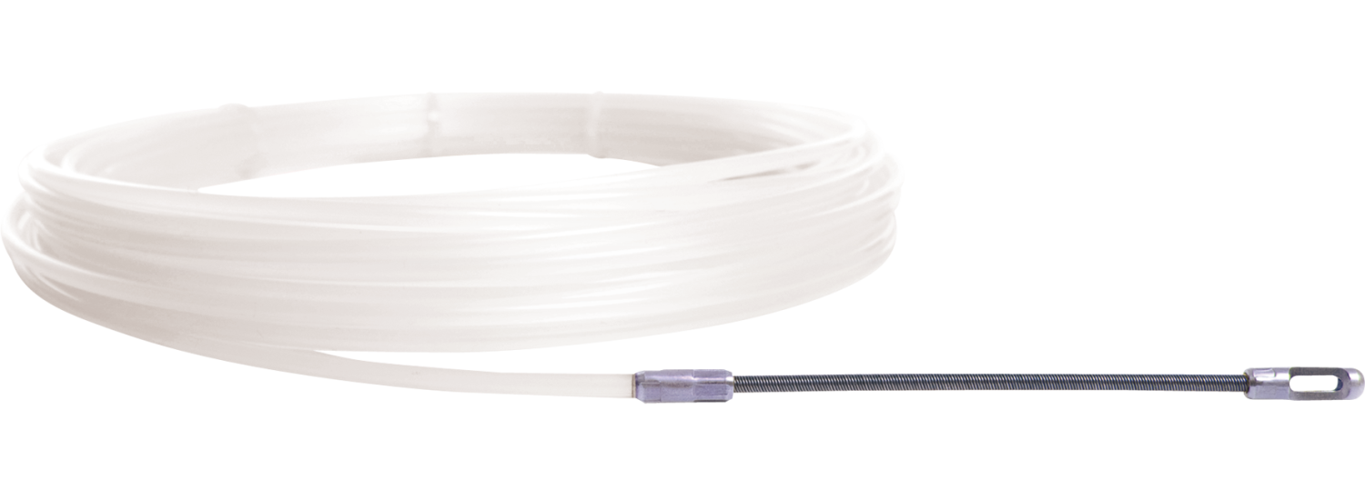 RUNPO Nylon Trekveer 4mm met geperste zoeker en trekoog Ø 6mm 5m