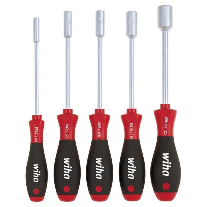 WIHA Dopschroevendraaierset SoftFinish ronde schacht 341, 5-delig