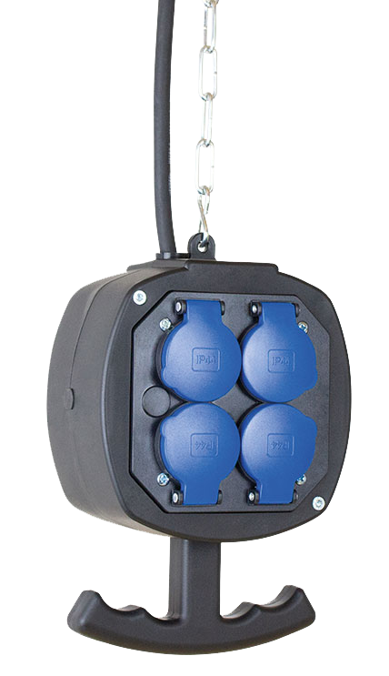 Schwabe Hangverdeler 8x 230V/16A IP44 "ZUGSPITZE" H07RN-F 3G1,5 3m