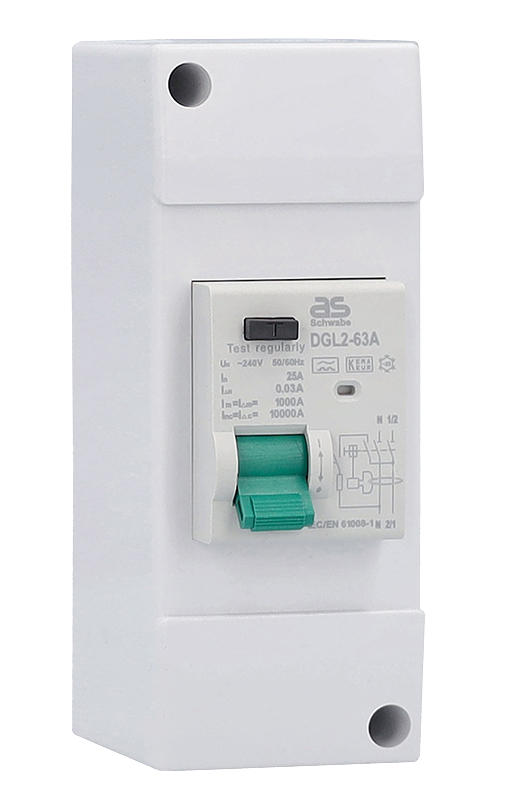 Schwabe Camping Aardlekschakelaar FI 25A, 30mA, Type A 2-polig