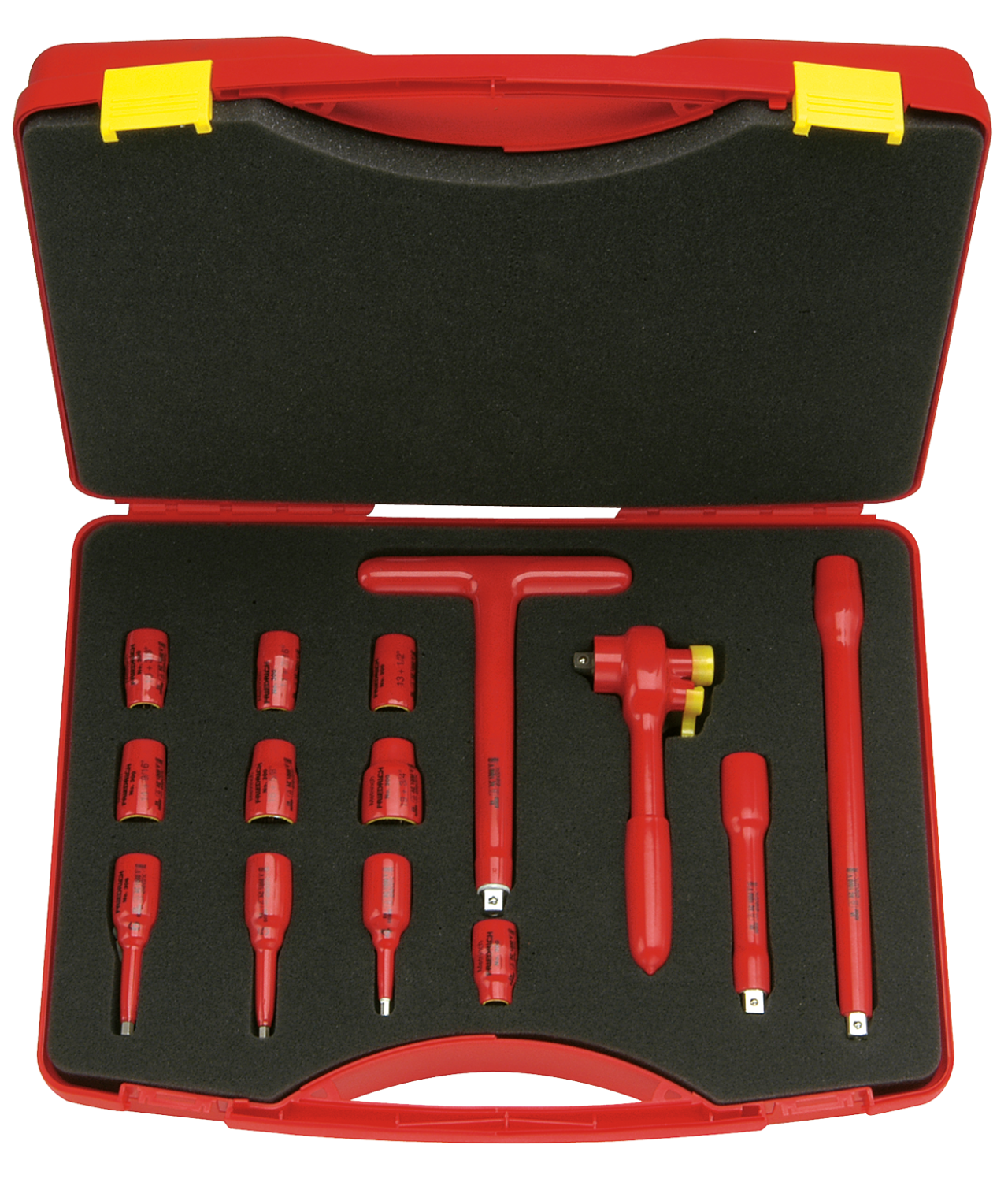 Friedrich 3/8'' Dopsleutelset 8-19mm 1000V + Omschakelbare Ratel, 14-delig