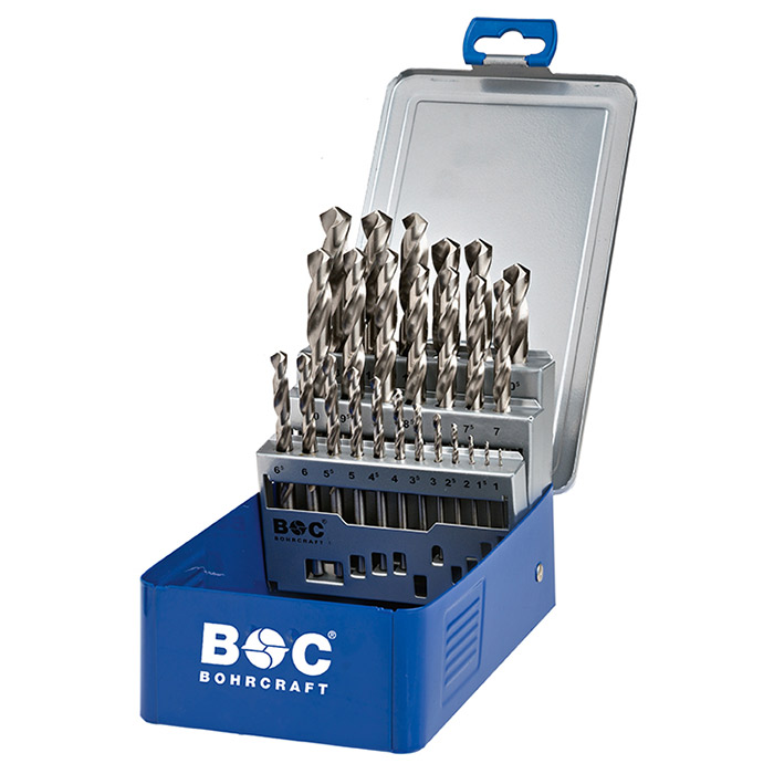 BC PP Spiraalborenset MG13 DIN 338 HSS-G Split-P Type N Ø 1,0-13,0mm, 25-delig