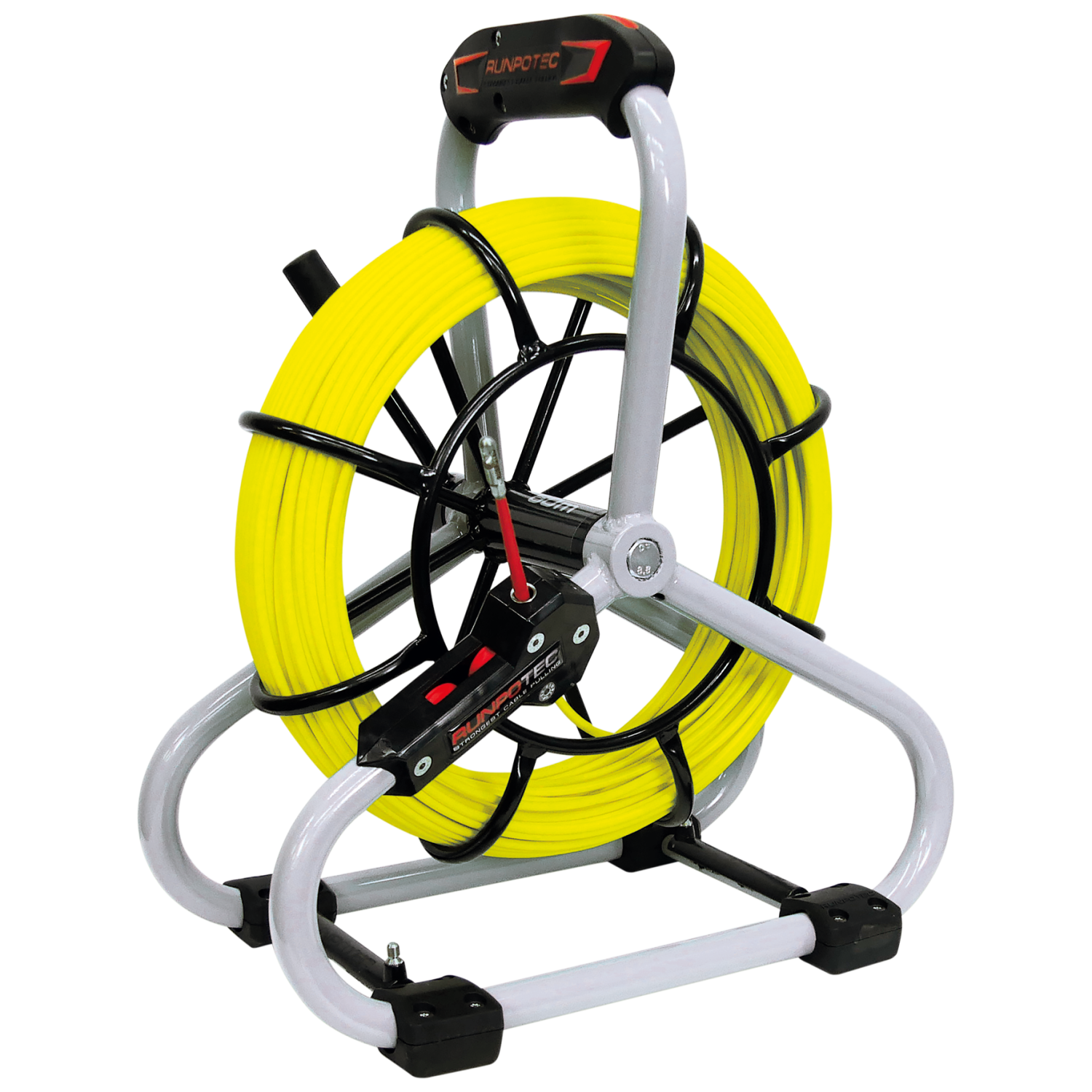 RUNPO Standaard set Glasvezel Trekveer Ø 4,5mm RTG6, 80m incl. Haspel