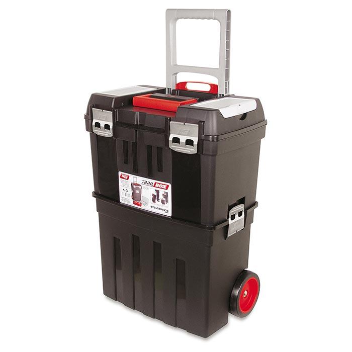 Tayg Professionele Trolley 58 Zwart met 2 Opbergboxen 470 x 290 x 630mm