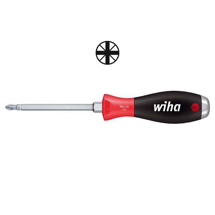 WIHA Kruiskopschroevendraaier SoftFinish slagkap zeskantschacht 532 PZ1x80