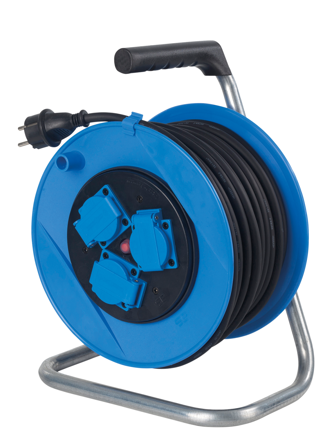 Schwabe Kabelhaspel 230V/16A IP44 blauw Neopreen H07RN-F 3G1.5 40m