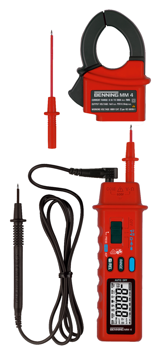 BENNING MM 4 Digitale Multimeter met stroomtangadapter