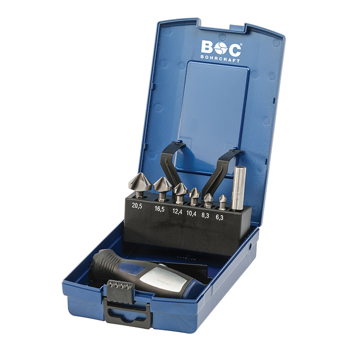 BC Verzinkborenset KSB6-K HSS-G 1/4" 6,3-8,3-10,4-12,4-16,5-20,5mm, 8-delig