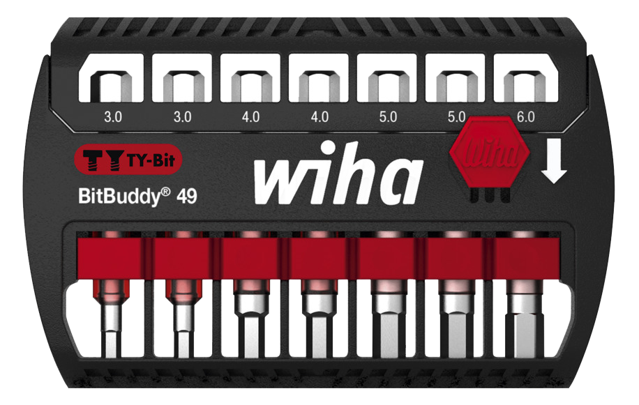 WIHA Bitset BitBuddy TY-bit 49 7946 Inbus 3.0-6.0, 7-delig